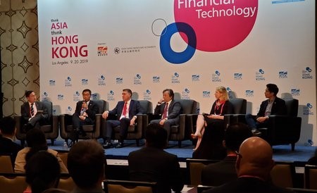 Speaking at HKMA’s thematic session, Albert Wong, CEO of HKSTP shared the current fintech landscape and related R&D capabilities in Hong Kong, as well as startup case studies that HKSTP has supported.