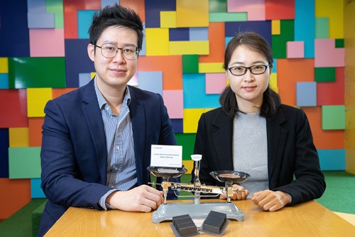 Representatives from Nano and Advanced Materials Institute: Dr. Eric Kwok (left), Technical Manager and Dr. Cathy Chen (right), Senior Engineer.