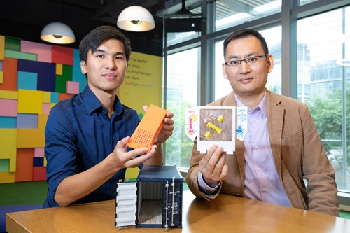 Representatives from Nano and Advanced Materials Institute Limited: Wong Wai Yin (left), Engineer and Dr. Shengbo Lu (right), Technical Manager.