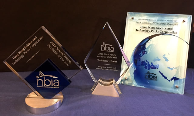 HKSTP wins Technology/IT Incubator of the Year at International Business Innovation Association Awards